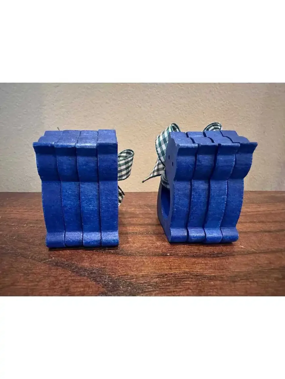 Vintage Aarikka Finland Cobalt Blue Cat Napkin Rings Set of 4